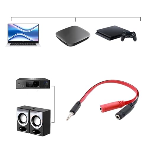 3.5MM Auditory Y Splitter Cable 20CM 1 Male/Female to 2 Male/Female for Headphones and Microphone Flat Wire Headsets Microphone - color: 2 female and 1 male