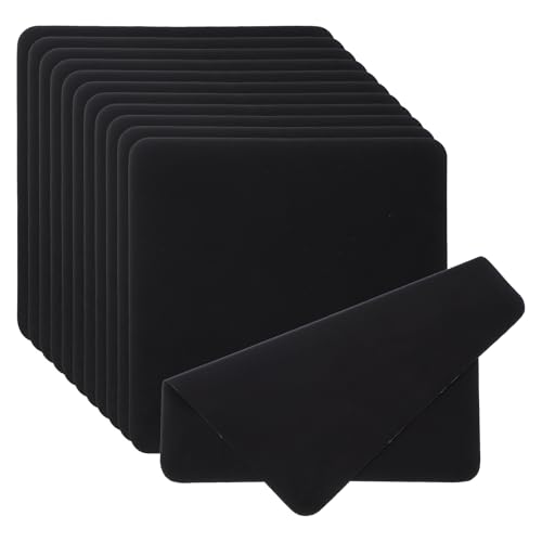 PATIKIL Glasses Cleaning Cloth 7.9" x 7.9", 12 Pcs Microfiber Eyeglasses Cleaner Cloths Soft Suede Wipe Screen for Camera Len Eyeglass Screens Phones Smart Devices, Black - color: Black, size: 7.9" x 7.9"
