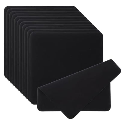 PATIKIL Glasses Cleaning Cloth 7.9" x 7.9", 12 Pcs Microfiber Eyeglasses Cleaner Cloths Soft Suede Wipe Screen for Camera Len Eyeglass Screens Phones Smart Devices, Black - color: Black, size: 7.9" x 7.9"