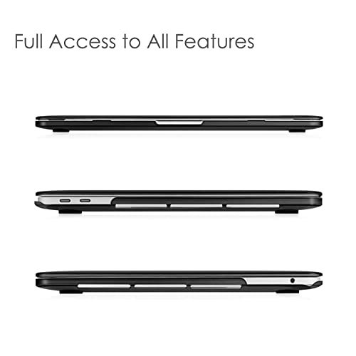 Fintie Hard Shell Case for MacBook Pro 13 Inch, Crystal Black | A2338(M2 M1) A2251 A2289 A2159 A1989 A1706 A1708 (2016-2023) with/Without Touch Bar, Snap-On Cover, Lightweight - color: Crystal Black, size: Pro 13 Inch