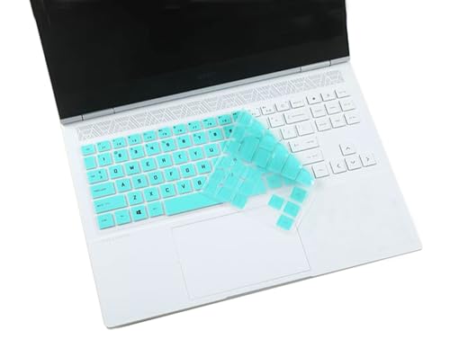 Silicone Keyboard Cover Skin Compatible for HP OMEN 16.1" 16t-u000 16-u0097nr Series, HP OMEN 16.1" 16t-wf000 16-wf0097nr 16z-xf000 16z-xd000 16-xf0087nr Series Gaming Laptop WITHOUT Number Pad (Mint) - size: Compatible for HP OMEN 16.1" 16-u