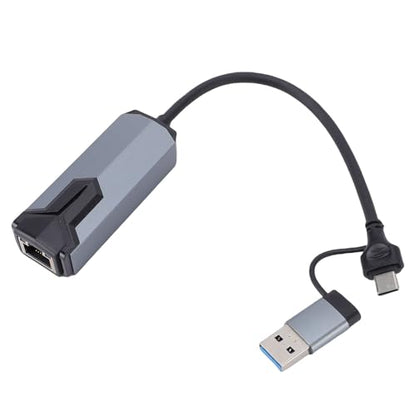 USB C to Ethernet Adapter, 2.5Gbps RJ45 Network Adapter with Aluminum Shell for OS X iOS 3 4 5 Devices