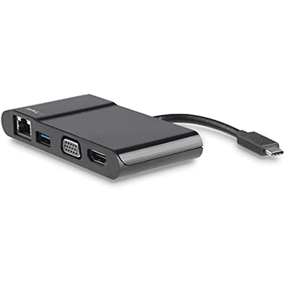 StarTech.com USB-C Multiport Adapter - USB-C Travel Dock with 4K HDMI or 1080p VGA, Gigabit Ethernet, 5Gbps USB-A 3.0 - Discontinued, Limited Stock, & Replaced by DKT31CHVL (DKT30CHV) - style: 1x USB-A 3.0 | HDMI, VGA
