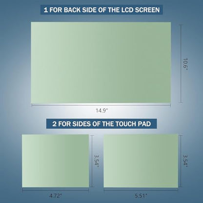 Laptop Skin Sticker Decal 15-15.6 Inches, Universal Reusable Vinyl Sticker for 12.1 13 13.3 14 15.4 Inches Netbook/Notebook PC, Waterproof & Scratch-Resistant (Mint Green - Gradient) - color: Mint Green - Gradient