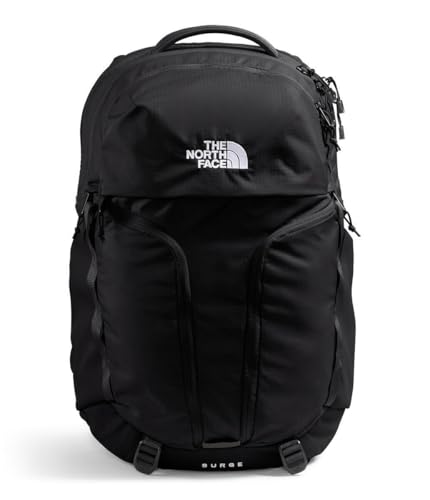The North Face Surge Commuter Laptop Backpack, Blk/Blk-NPF, OSFA | Everyday Travel Bag, Laptop Sleeve, Water-Repellent - color: Tnf Black/Tnf Black-npf