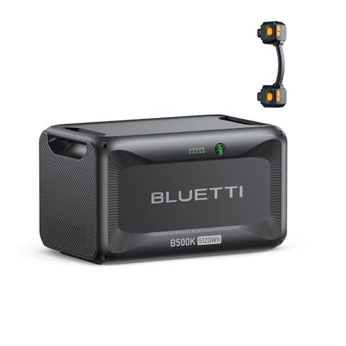 BLUETTI B500K Expansion Battery for Apex 300 Portable Power Station, 5120Wh | LiFePO4 Battery Pack, Solar Generator Add-on Module for Home Backup, Emergency, Off-Grid (Expansion Cable CA90 Included) - style: ‎BLUETTI B500K for Apex 300
