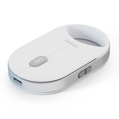 Pressure-Sensitive Infinite Free-Scroll Mouse | Small, Slim & Silent | 4000 DPI | Tri-Mode (Dual Bluetooth/2.4G/USB Wired) | Mini Portable Wireless Travel Mouse for Laptop, MacBook, iPad, PC - color: White