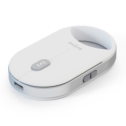 Pressure-Sensitive Infinite Free-Scroll Mouse | Small, Slim & Silent | 4000 DPI | Tri-Mode (Dual Bluetooth/2.4G/USB Wired) | Mini Portable Wireless Travel Mouse for Laptop, MacBook, iPad, PC - color: White