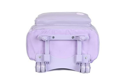 Purple Kids Rolling Backpacks for Girls 8-12 (STARS PURPLE) - color: Starts Purple