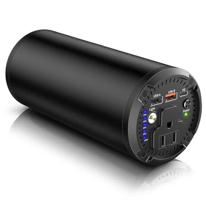 Portable Laptop Charger with AC Outlet, 98Wh/100W Power Bank 27000mAh External Travel Battery Pack with LED Flashlight for MacBook, IPad, Dell, HP, Samsung, iPhone, Switch and More