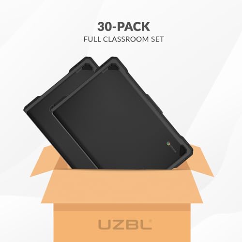 UZBL Hard Shell Case for Dell Chromebook 3120/3110 / 3100 2-in-1 & Clamshell, Student-Proof K-12 Protective Clear Cover (30-Pack) - size: (30-Pack) Rugged Shell