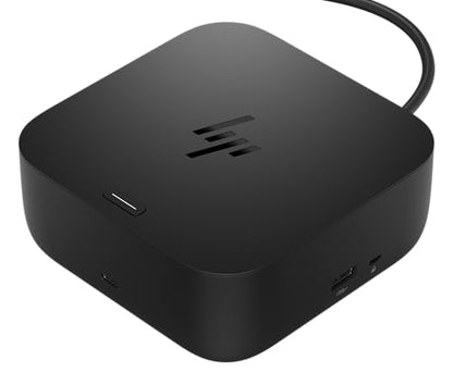 HP USB-C 100W G6 Dock + One Extra USB-C Cable Included, Future-Proof Design with Ambient LED Lighting, On-Screen Notifications, Extra USB-C Ports, HDMI 2.1, 120Hz - style: G6 + USB-C