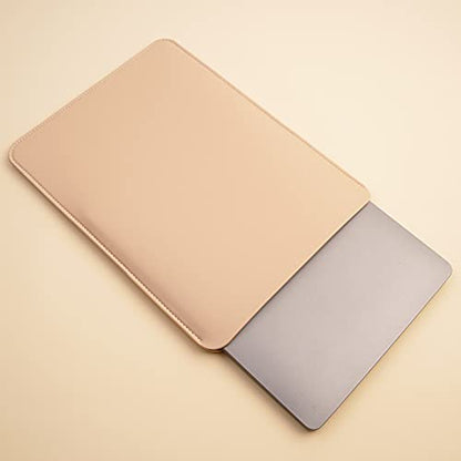 Laptop Sleeve 14 Inch Compatible with New 14 inch MacBook Pro A2992/2918 M3 A2442, A2779, Surface Laptop 13.5 Color Beige - color: Beige, size: 14 Inch