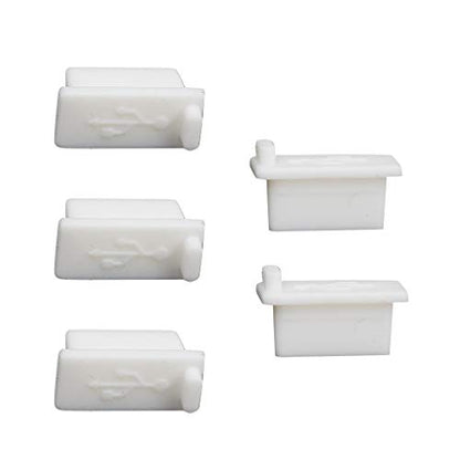 Yoohey Silicone USB A Type Female Anti Dust Cover Plug, White, 20PCS | Protector Stopper Cover