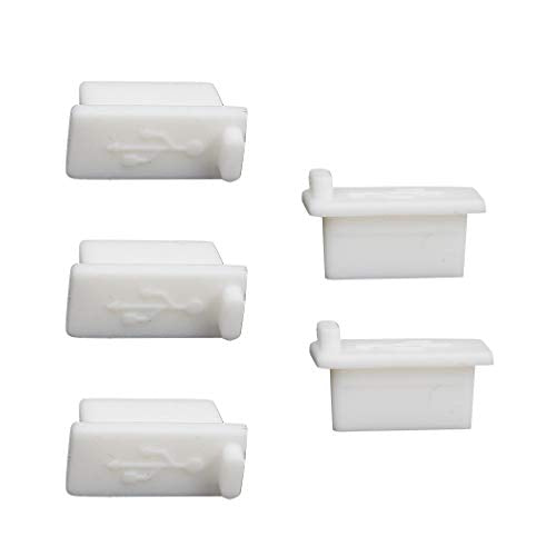 Yoohey Silicone USB A Type Female Anti Dust Cover Plug, White, 20PCS | Protector Stopper Cover