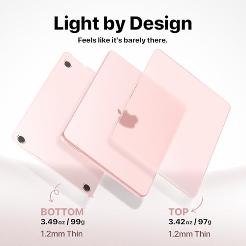 for MacBook Neo Case 13 inch 2026 | Scratch & Fingerprint Resistant 100% Match Official Color | Matte Hard Shell Pink Cover for A3404 - Blush Clear | Scratch & Fingerprint Resistant | Perfect Fit | 100% Match Official Color | Matte Hard Shell Pink Cover -
