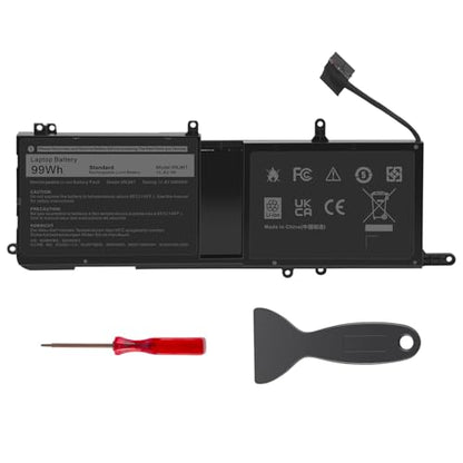 ASUNCELL 9NJM1 Laptop Battery for Dell Alienware 15 R3 R4 17 R4 R5 Series Dell P31E P69F Series ALW17C Series Notebook 0546FF 0HF250 44T2R HF250 MG2YH 0MG2YH, 11.4V 3-Cell 99Wh - size: 9NJM1 8.94 × 4.96 × 0.71 in