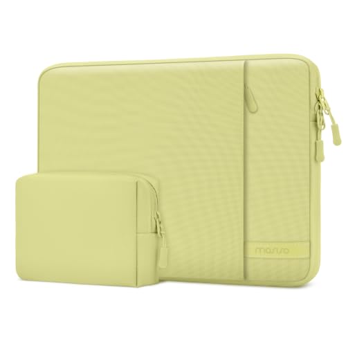MOSISO Laptop Sleeve Compatible with MacBook Neo 13/Air 13.3 13.6/Pro 13 | 360 Degree Protective Portable Water Resistant Laptop Carrying Case Computer Bag with Vertical Pocket&Small Case, Citrus - color: Citrus, size: 13 inch