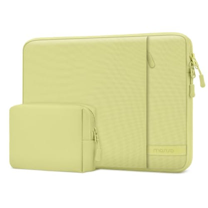 MOSISO Laptop Sleeve Compatible with MacBook Neo 13/Air 13.3 13.6/Pro 13 | 360 Degree Protective Portable Water Resistant Laptop Carrying Case Computer Bag with Vertical Pocket&Small Case, Citrus - color: Citrus, size: 13 inch