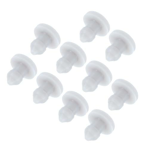 MECCANIXITY Silicone Snap in Locking Hole Plugs, Mini Rubber Panel Seal Cover Flush Type Panel Round for Kitchen Bulkheads Waterproof Sealing Plugs 3.5mm/0.1 Inch Diameter Grey,Pack of 10 - color: Gray, size: 3.5mm