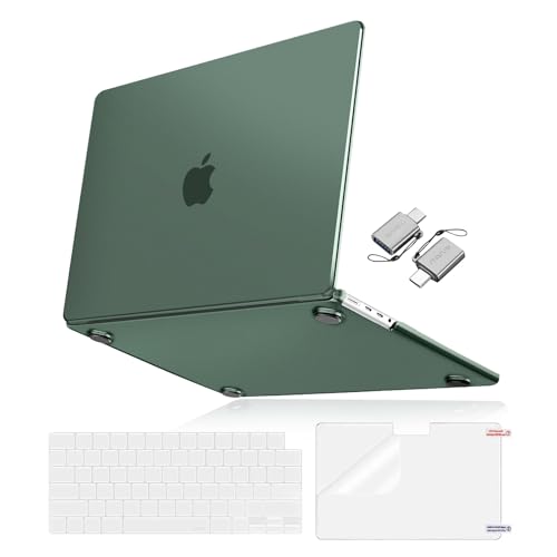 MOSISO Compatible with MacBook Pro 16 inch Case M5 M4 M3 M2 M1 2026-2021 | 4 in 1 Kit Seamlessly Closes Anti-Fingerprints Hard Shell for A3429 A3428 A3403 A3186 A2991 A2780 A2485, Emerald Green - color: Emerald Green