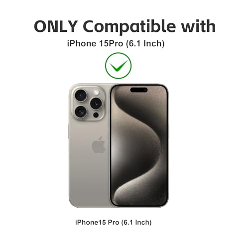 Matte Privacy Screen Protector for iPhone 15Pro Screen Protector Anti-Glare, Anti-Spy Tempered Glass Film, Smooth and Responsive Touch Anti-Scratch Glass