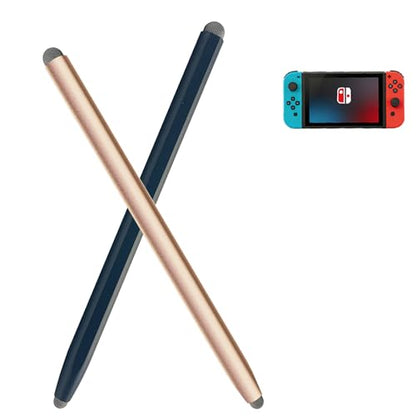2-in-1 Stylus Pen for Touchscreen with Magnetic, Kenkor 2PCS Tablet Pencil for Nintendo Switch 2/Apple iPad/Air/Mini/Pro/iPhone/Android/Huawei/Samsung/Galaxy All Touch Screen Devices (Black/Gold) - color: Black+Gold