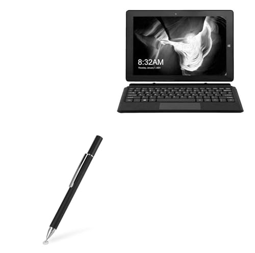 BoxWave Stylus Pen Compatible with AWOW AiBook 2 in 1 Laptop Touchscreen (10.1 in) - FineTouch Capacitive Stylus, Super Precise Stylus Pen - Jet Black