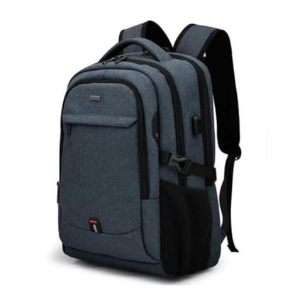 Travel Laptop Backpack with USB Port, Reflective Business Bag (Charcoal Gray) - color: Charcoal Gray