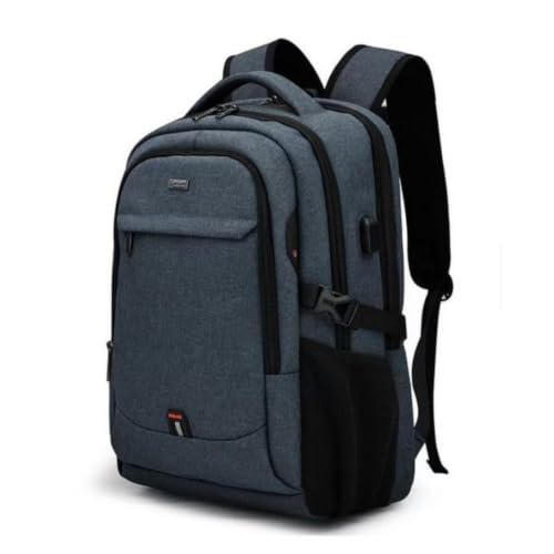 Travel Laptop Backpack with USB Port, Reflective Business Bag (Charcoal Gray) - color: Charcoal Gray