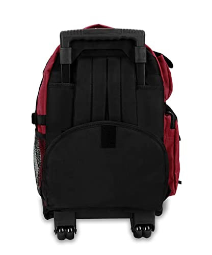 Everest 5045 Deluxe Wheeled Backpack, Burgundy, One Size - color: Burgundy
