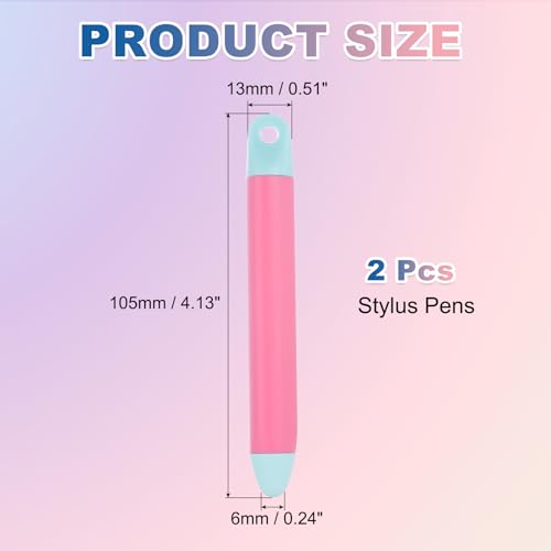 PATIKIL 2Pcs Stylus Pens for Touch Screen, High Sensitivity Universal Pen Capacitive Digital Pens Touchscreen Stylus for Phone Tablets Laptop Touch Screen Devices, Pink - color: Pink