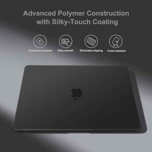 MOSISO Compatible with MacBook Pro 14 inch Case M5 2026 M4 2025 M3 M2 M1 2024-2021 A3427 A3426 A3434 A3112 A3185 A3401 A2918 A2992 A2779 A2442,Hard Case&Keyboard Skin&ScreenFilm&Pouch, Black - color: Black