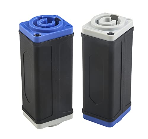 MAD OWL 2 Packs Powercon to Powercon Male and Female Powercon Connectors Extension Adapter 13 AWG, Male and Female Powercon Jack Powercon in Connector Ac Power Connectors Powercon Plug