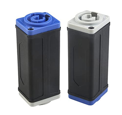 MAD OWL 2 Packs Powercon to Powercon Male and Female Powercon Connectors Extension Adapter 13 AWG, Male and Female Powercon Jack Powercon in Connector Ac Power Connectors Powercon Plug