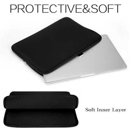 15 16 Inch Laptop Sleeve Protective Case Soft Cover Compatible with 15 Inch MacBook Pro A1707 A1990 (2016-2018) 16 inch MacBook Pro M1 M2 M3 M4 (2024-2019), Black - color: Black, size: 15 inch