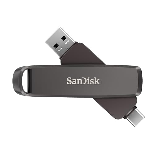 SANDISK 1TB Extreme PRO Dual Drive - Up to 1,000MB/s, USB Type-C, and USB Type-A, High-Performance Flash Drive - SDDDE1-1T00-G46 - size: 1TB