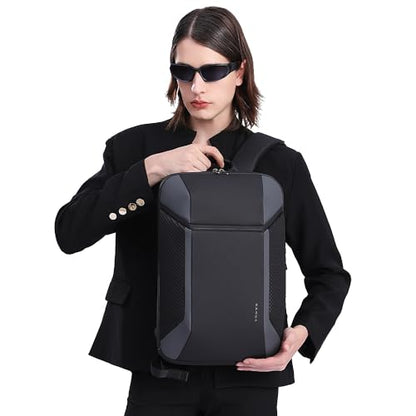 BANGE Smart Business Laptop Backpack Waterproof can fit 15.6-17.3 Inch Laptop with 3.0 USB charging port for men and women - color: Grey