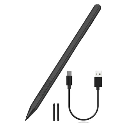 Styluses Pen Compatible for Go/Laptop/Book Featuring 1024Pressure Levels Replaceable Nibs Fast Charging Styluses - color: Black
