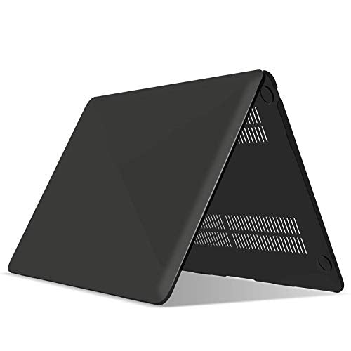 IBENZER Compatible with New MacBook Air 13 inch Case 2022 2021 2020 M1 A2337 A2179 A1932, Plastic Hard Shell Case with Keyboard Cover for Mac Retina Display with Touch ID, Black, MMA-T13BK+1A - color: Black