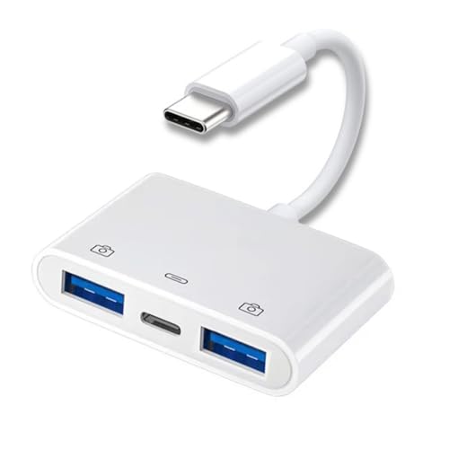 chenyang 3 in 1 USB C to 2 USB 3.0 Socket OTG Adapter with PD 24W Charge for Laptop Tablet Phone - style: USB3.0 3-in-1