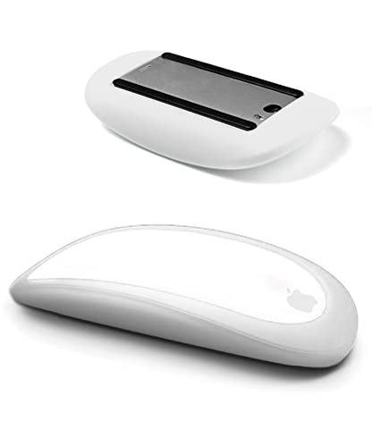 Magic Mouse Silicone Case Cover for Apple Magic Mouse 1 & 2, White | Soft ultra-thin silicone skin, dust-resistant, shock-absorbing, anti-scratch, easy to install - color: 1-White