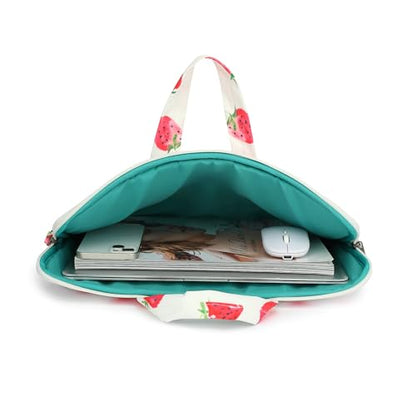 Water Resistant Laptop Shoulder Sleeve Case Bag for MacBook Pro 16 inch and 15.6 inch and 16 inch laptop (Strawberry) - color: Strawberry