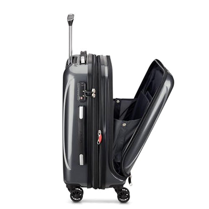 DELSEY PARIS Helium Aero Hardside Expandable Luggage with Spinner Wheels, Titanium, Carry-On 19 Inch - color: Titanium, size: Carry-On 19 Inch