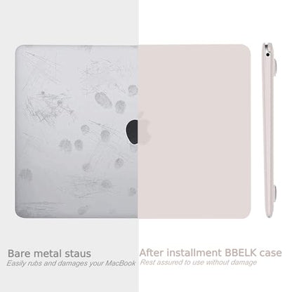 B BELK for MacBook Air 13 inch Case M1 2021-2018 A2337 A2179 A1932 | Matte Plastic Laptop Hard Shell for MacBook Air 13.3 inch Case with Touch ID & Keyboard Cover & Screen Protector, Rock Gray - color: Rock Gray