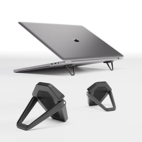Laptop Stand for Desk, Portable Anti-Slip Keyboard Riser, Zinc Alloy Keyboard Stands, Computer Stand Compatible with MacBook Air/Pro, 10-15.6 Inches Laptops and Keyboards (Black) - color: black