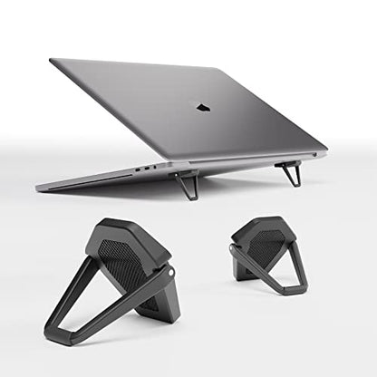 Laptop Stand for Desk, Portable Anti-Slip Keyboard Riser, Zinc Alloy Keyboard Stands, Computer Stand Compatible with MacBook Air/Pro, 10-15.6 Inches Laptops and Keyboards (Black) - color: black