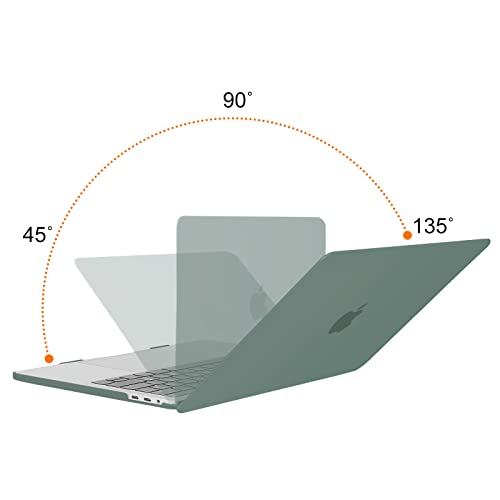 MOSISO Compatible with MacBook Pro 13 inch Case M2 M1 2026 2025 2024-2016 | A2338 A2251 A2289 A2159 A1989 A1708 A1706, Plastic Hard Shell&Keyboard Cover&Screen Film&Storage Bag, Midnight Green - color: Midnight Green