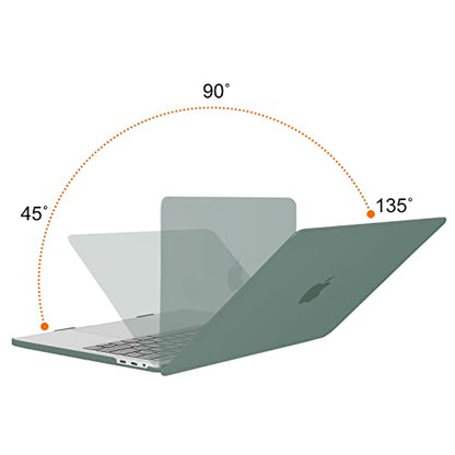 MOSISO Compatible with MacBook Pro 13 inch Case M2 M1 2026 2025 2024-2016 | A2338 A2251 A2289 A2159 A1989 A1708 A1706, Plastic Hard Shell&Keyboard Cover&Screen Film&Storage Bag, Midnight Green - color: Midnight Green
