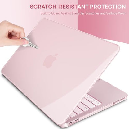 May Chen for MacBook Neo 13 inch Liquid Retina Display ((2026 Release A3404), Slim & Lightweight Protective Case with Screen Protector&Keyboard Cover&Dust Plug, Crystal Blush - color: Crystal Blush
